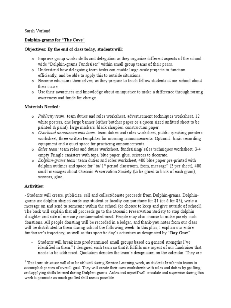 CI 402, 3 Lesson Plan Unit | PDF | Lesson Plan | Project Based Learning