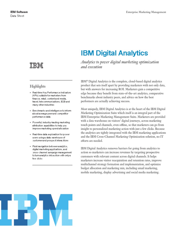 Ibm Digital Analytics _ Revolutionizing Digital Marketing with IBM’s AI ...