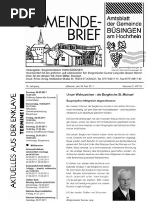Gemeindebrief Buesingen Mai 2011 Gunnar Lang Und Die Wahlfaelschungen Anzeige Schaffhauser Nachrichten