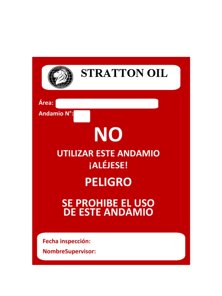 Tarjetas Liberacion de Andamios | PDF