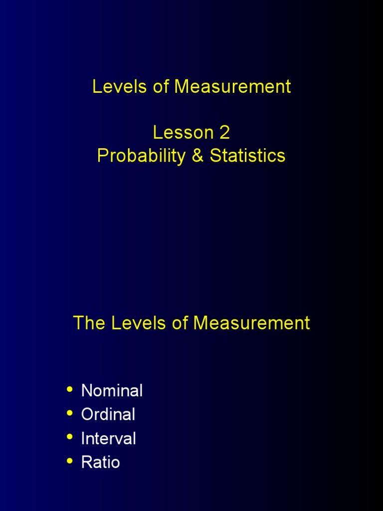 Understanding Levels of Measurement | PDF | Level Of Measurement ...