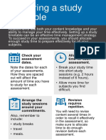 Quick Study Guide Template Preparing A Study Timetable