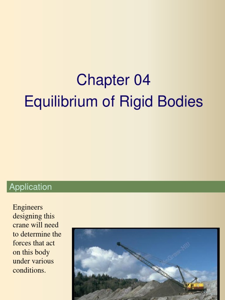 Equilibrium of Rigid Bodies PDF Force Mechanical Engineering