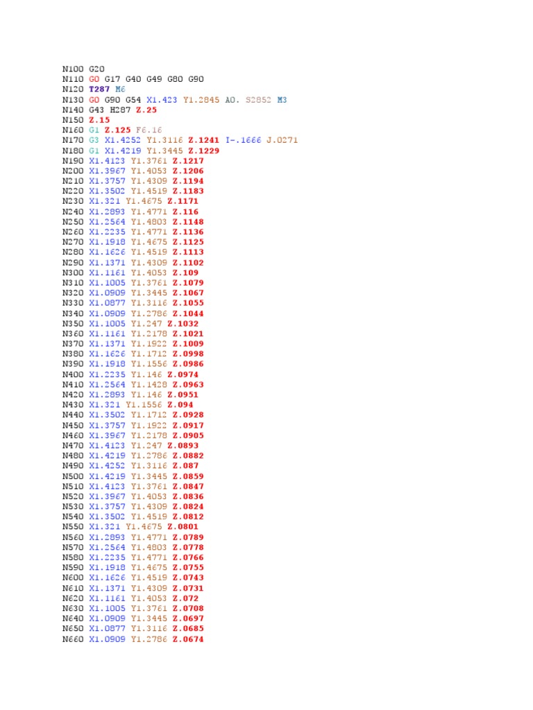 Coordinate G Code | PDF | Sports & Recreation