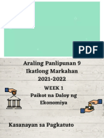 Week 1 - Araling Panlipunan 9 Ikatlong Markahan 2021-2022
