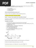 Class Note-MM - 401-MODEL-4-Inventory Control Models