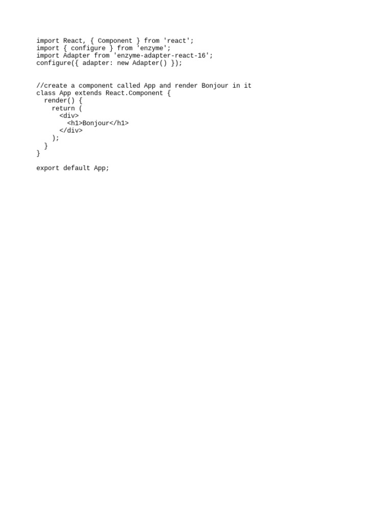 React App Component Example | PDF