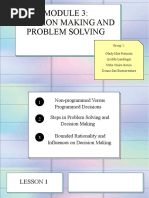 Module 3 Decision Making and Problem Solving