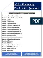 Class 12 Chemistry - Chapter Wise Practice Questions