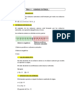 Números enteros: suma, resta, multiplicación, división y propiedades