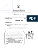 Department of Education: Learning Activity Sheet in English 4 Worksheet No. 8, Quarter 2