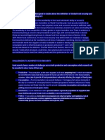 Aspects of The Production, Control, Regulation, Inspection, Distribution and Consumption of Commercially Grown, and Even Sometimes Home Grown, Food