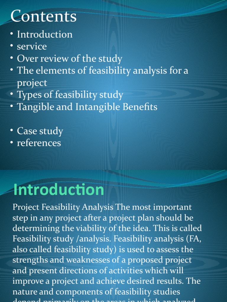 Infrastructure Feasibility Study Overview | PDF | Feasibility Study ...