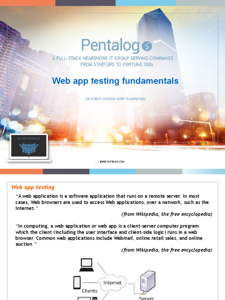 Web App Testing Fundamentals: (A Crash Course With Examples) | PDF ...
