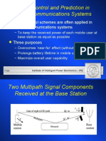 Power Control and Prediction in Mobile Communications Systems