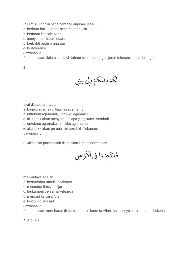 Download 91+ Contoh Surat Surat Al Kafirun Berisi Tentang Anjuran Untuk Terbaik Dan Terbaru