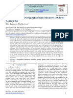 Adoption of Protected Geographical Indication (PGI) For Kenyan Tea