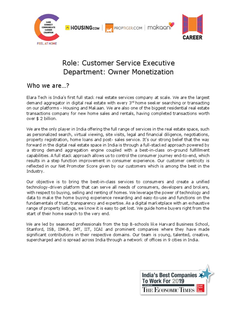 JD Customer Service Executive PDF Soft Bank Group Customer
