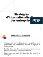 Stratégies D'internationalisation Des Entreprises MUS LCI