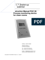 Instruction Manual PUC 28 Process Monitoring Device For Clean Rooms