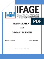 MANAGEMENT DES ORGANISATIONS