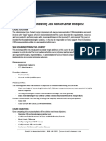 CCEA - Administering Cisco Contact Center Enterprise: Course Overview