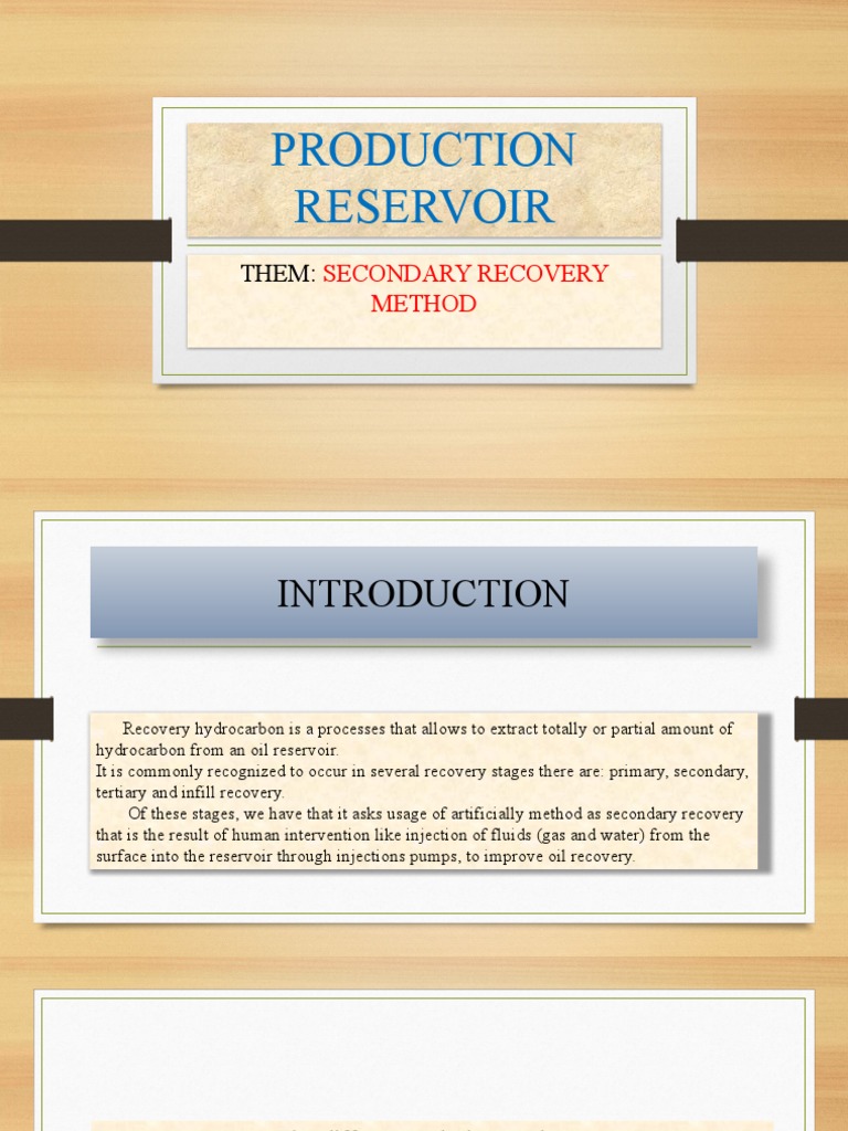 Secondary Recovery Methods in Oil Production | PDF | Science ...