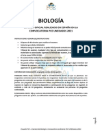 Examen Biología PCE UNEDasiss 2021