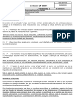 P1 Avaliação Língua Portuguesa 