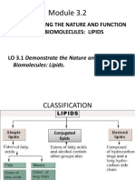 Demonstrating The Nature and Function of Biomolecules: Lipids