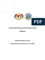 Continuing Professional Development (CPD) Guidelines: Malaysian Medical Council Approved by The Council On 16 June 2020