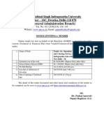 (General Administration Branch) : Guru Gobind Singh Indraprastha University Sector - 16C, Dwarka, Delhi-110 078