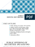 Unit 5 - Issuing Securities