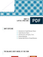 Unit 2 - Capital Structure Theories