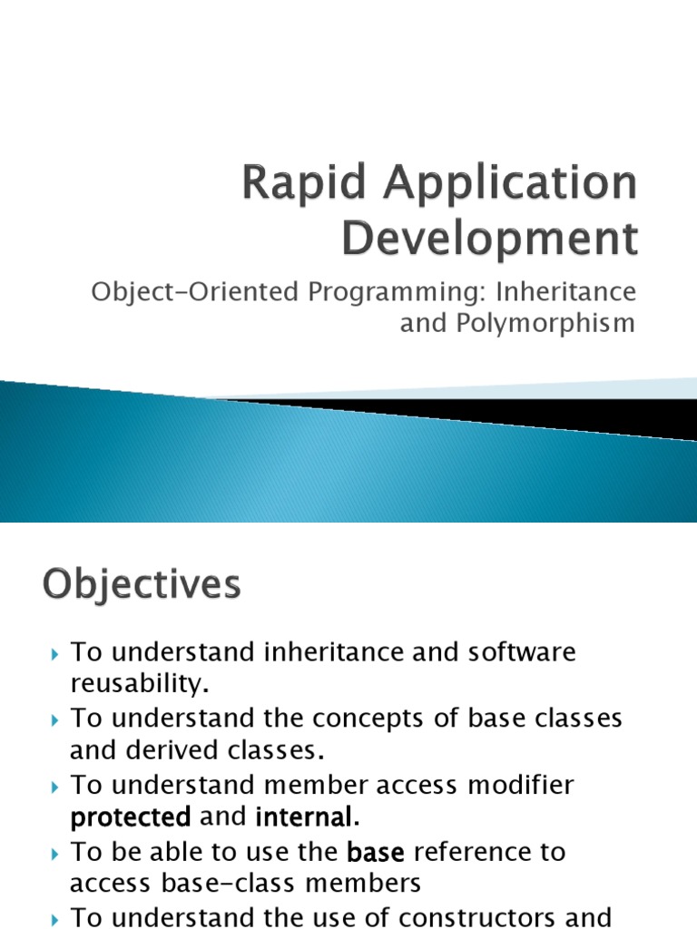 On Inheritance and Polymorphism | PDF | Inheritance (Object Oriented ...