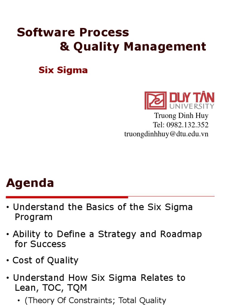 Software Process & Quality Management: Six Sigma | PDF | Six Sigma ...