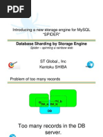 SPIDER Storage Engine Database Sharding by Storage Engine