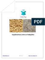 Supplementary Notes On Paddy/Rice: Hello@Edutap - Co.In 1