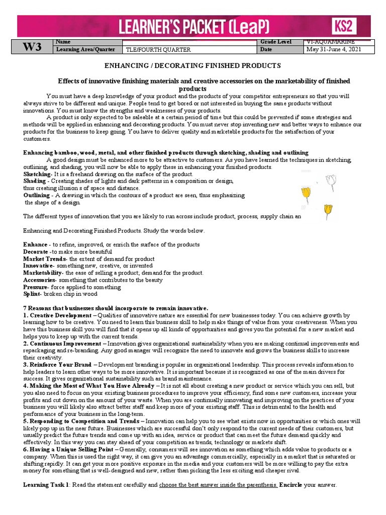 Enhancing / Decorating Finished Products Effects of Innovative