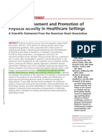 AHA 2018 Routine Assessment and Promotion of Physical Activity in Healthcare Settings A Scientific Statement From The American Heart Association