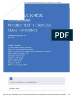 Delhi Public School Indirapuram PERIODIC TEST - 1 (2021-22) Class - Iv Science