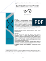 Marsicano, I., La Evaluacion