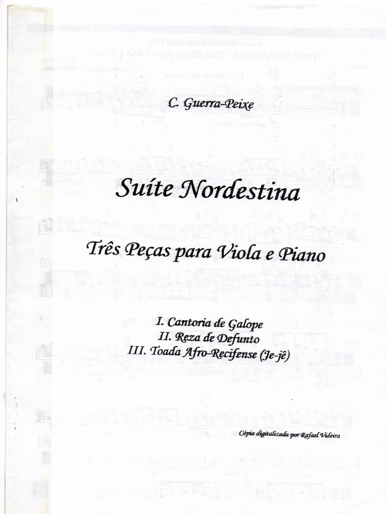 Tres Peças para Viola e Piano - Guerra Peixe | PDF
