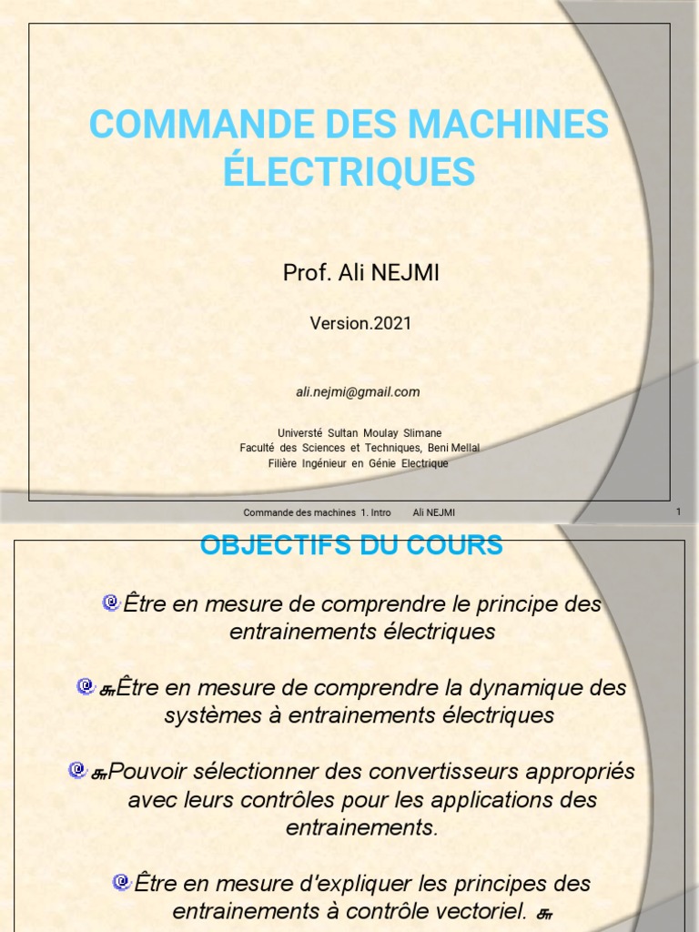 Commande - Des.machines - Chap1.introduction 2020, PDF