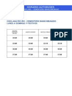 Horario de Autobuses Cementerio Mancomunado Rio Iro