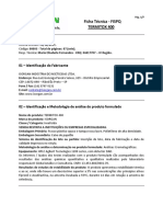Termitox 400 Ficha Técnica com informações sobre o inseticida e ingredientes ativos Fipronil e Azadiractina