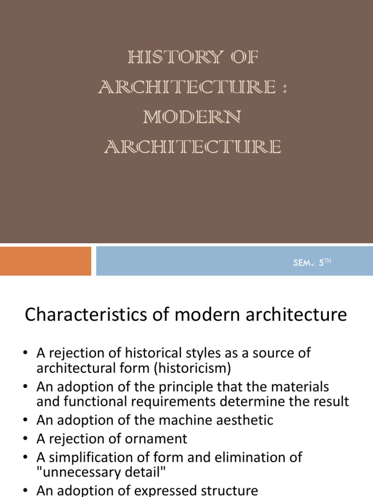 History of Architecture: Modern Architecture | PDF | Art Nouveau ...
