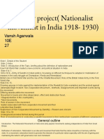 History Project (Nationalist Movement in India 1918-1930) : Vansh Agarwala 10E 27