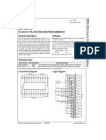 DM74LS154 4-Line To 16-Line Decoder/Demultiplexer: General Description Features