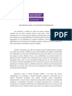 Carta Abierta de Alcaldesas y Alcaldes de Chile Por La Justicia Territorial